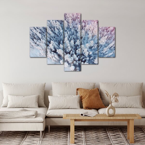 Obraz zasnežených stromov (150x105 cm)