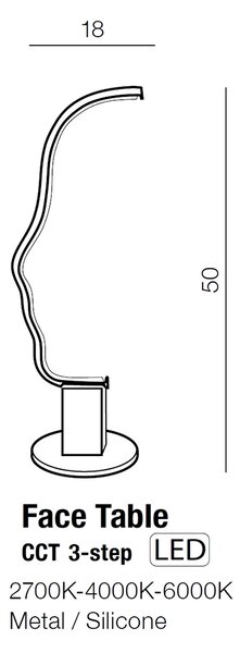 Dizajnová stolová lampa Face – Dizajnový