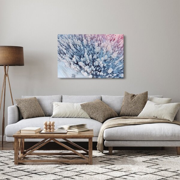 Obraz zasnežených stromov (90x60 cm)