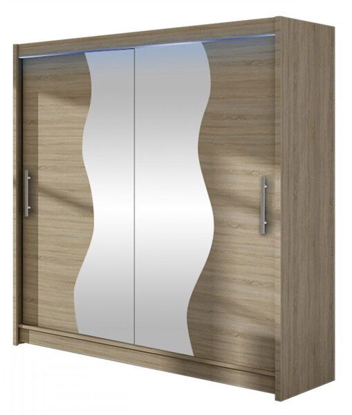 Mirjan24 Skriňa Rogano, Farby: čierna, Osvetlenie: bez osvetlenia 5902928876475