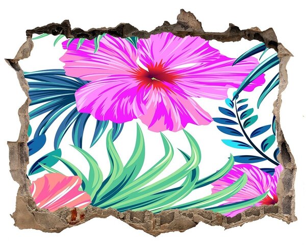 3D díra na zeď Havajské kvety nd-k-85241355