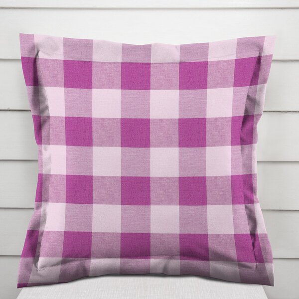 Biante Bavlnená obliečka na vankúš s lemom Olivia OL-021 Fialová kocka veľká 30 x 50 cm