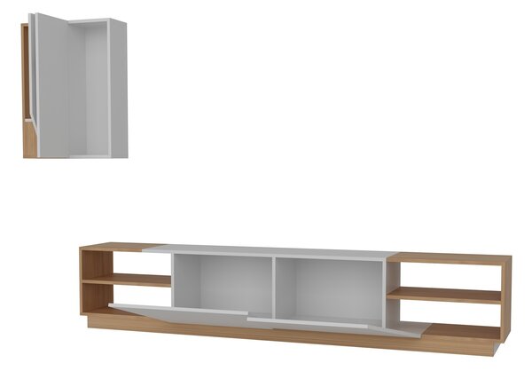 ASIR Obývacia stena ZEBRA biela, teak