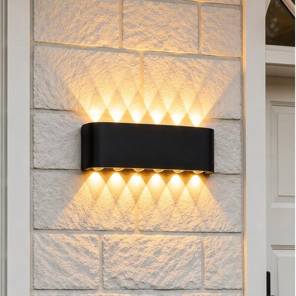 Top Light-LED Vonkajšie nástenné svietidlo RAY LED/10W/230V 3000/4000/6500K IP54 čierna