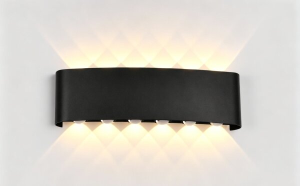 Top Light-LED Vonkajšie nástenné svietidlo RAY LED/10W/230V 3000/4000/6500K IP54 čierna