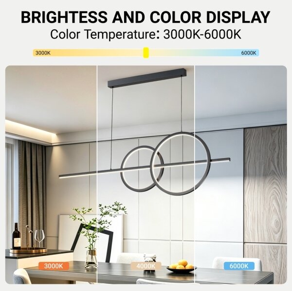 BRILAGI - stmievateľný LED luster na lanku SIGNATURE LED/53W/230V 120 cm čierna + diaľkové ovládanie