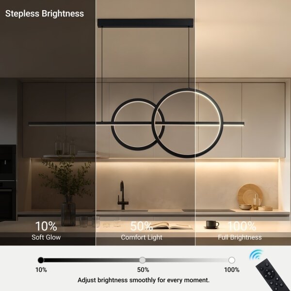 BRILAGI - stmievateľný LED luster na lanku SIGNATURE LED/53W/230V 120 cm čierna + diaľkové ovládanie