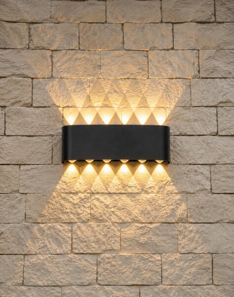 Top Light-LED Vonkajšie nástenné svietidlo RAY LED/10W/230V 3000/4000/6500K IP54 čierna
