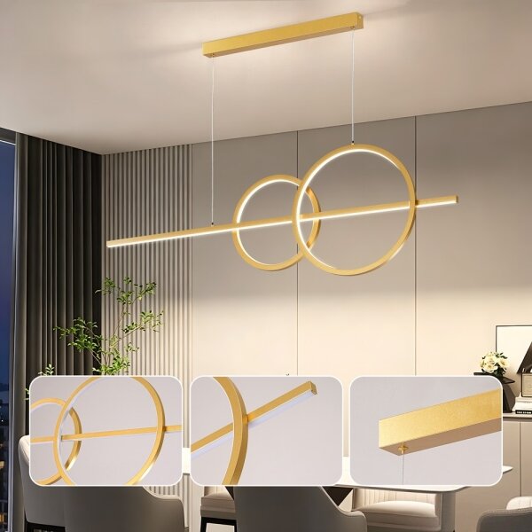 BRILAGI - LED stmievateľný luster na lanku SIGNATURE LED/53W/230V 120 cm zlatá + diaľkové ovládanie