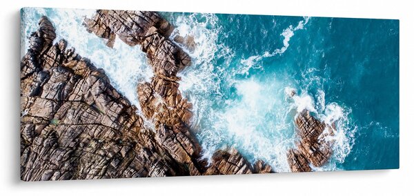 Obraz skál a mora (120x50 cm)