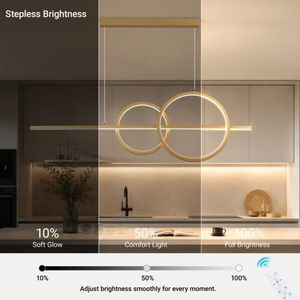 BRILAGI - LED stmievateľný luster na lanku SIGNATURE LED/53W/230V 120 cm zlatá + diaľkové ovládanie