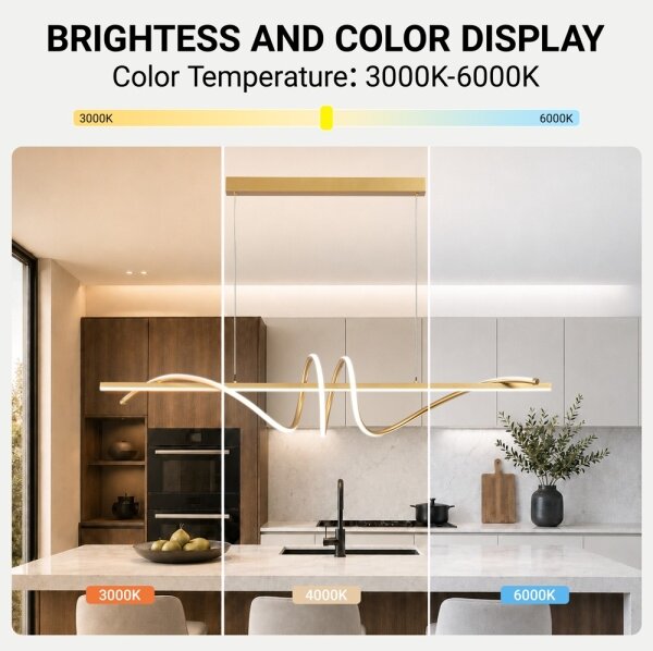 BRILAGI - LED stmievateľný luster na lanku SIGNATURE LED/50W/230V 120 cm zlatý + diaľkový ovládač