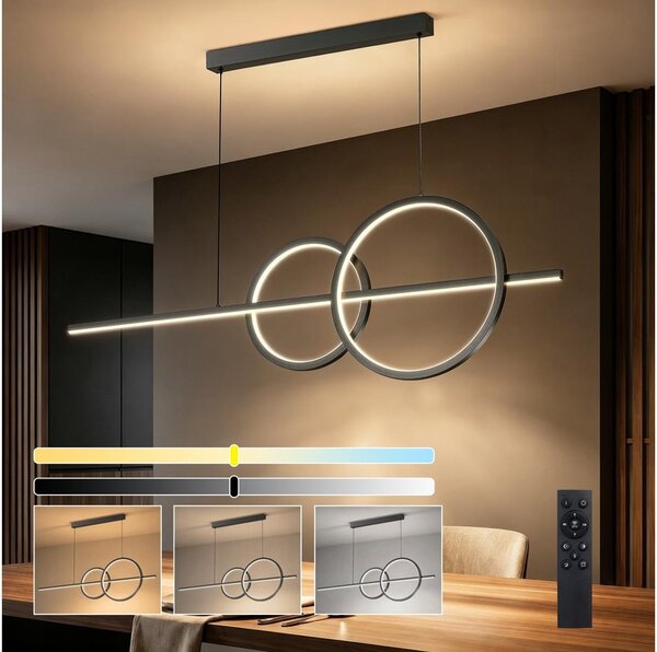 BRILAGI - stmievateľný LED luster na lanku SIGNATURE LED/53W/230V 120 cm čierna + diaľkové ovládanie