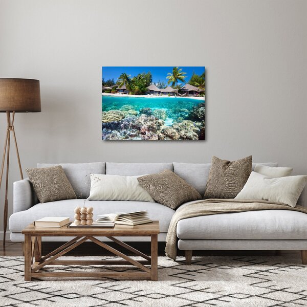 Obraz pláže na tropickom ostrove (70x50 cm)