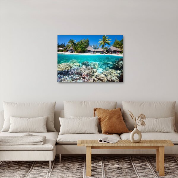 Obraz pláže na tropickom ostrove (70x50 cm)