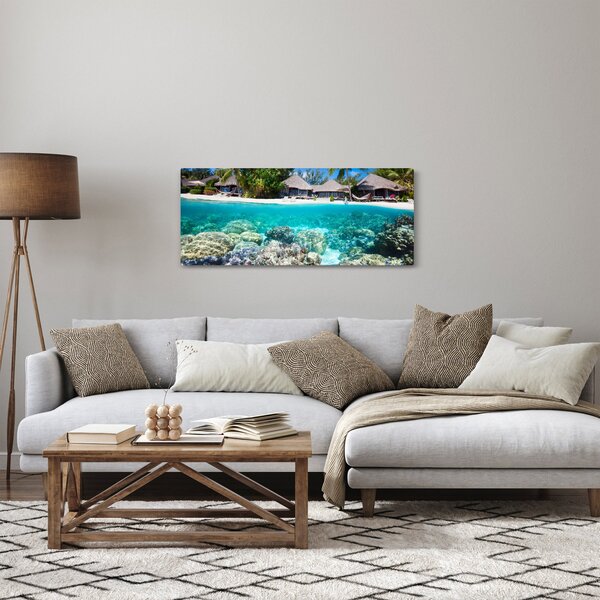 Obraz pláže na tropickom ostrove (120x50 cm)