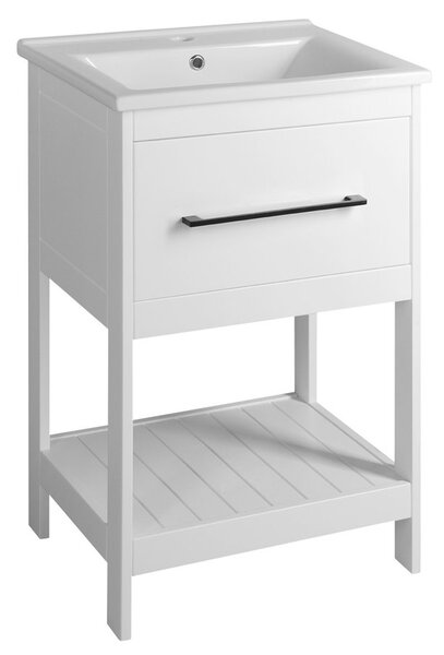 Aqualine Sapho, ETIDE umývadlová skrinka 51,5x86x44 cm, matná biela, ET515