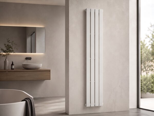 CERANO - Kúpeľňový radiátor Arlen - bočné pripojenie - 558 W - matná biela - 1800x300 mm