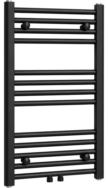 CERANO - Kúpeľňový radiátor Benito - stredové pripojenie 50mm/bočné - 265 W - čierna matná - 700x450 mm