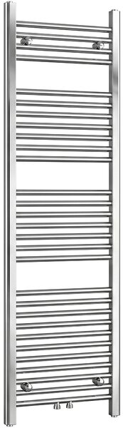 CERANO - Kúpeľňový radiátor Benito - stredové pripojenie 50mm/bočné - 460 W - chróm - 1500x450 mm