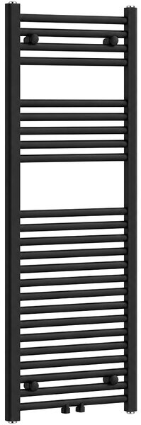CERANO - Kúpeľňový radiátor Benito - stredové pripojenie 50mm/bočné - 477 W - čierna matná - 1200x450 mm