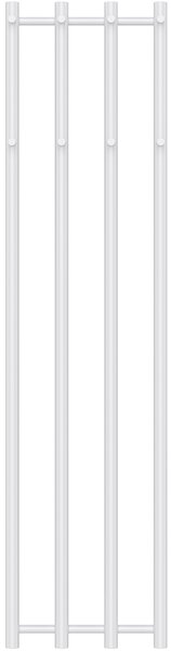 CERANO - Kúpeľňový radiátor Bertini - bočné pripojenie - 380 W - matná biela - 1400x351 mm