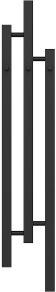 CERANO - Kúpeľňový radiátor Fabiano - bočné pripojenie - 251 W - čierna matná - 1200x220 mm