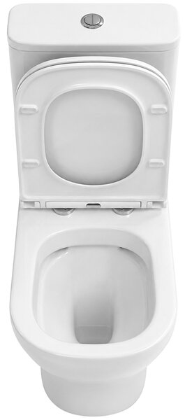 CERANO - WC kombi Hugo, Rimless + Slim/UF sedátko - spodný/zadný odpad - biela lesklá - 63,5x35,5 cm