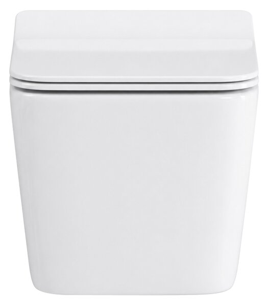 CERANO - WC závesné Forte, Rimless + Slim/UF sedátko - biela lesklá - 51x36 cm