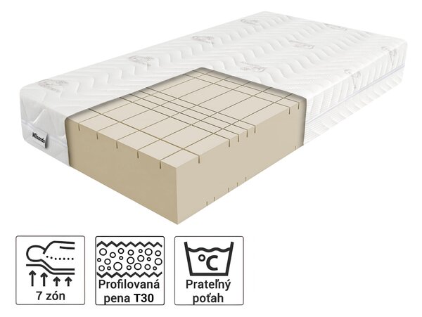 Wilsondo Vysoký penový matrac Orion 90x200x26 - poťah Cashmere
