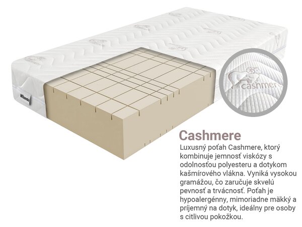 Wilsondo Vysoký penový matrac Orion 90x200x26 - poťah Cashmere