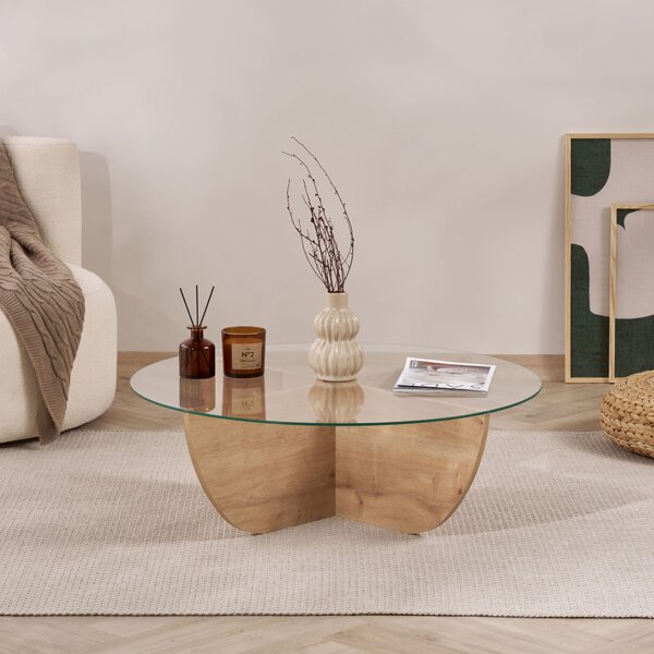 NovýNábytok.sk Konferenčný stolík Liyana (dub). Akcia -21%. Vlastná spoľahlivá doprava až k Vám domov. 1145178