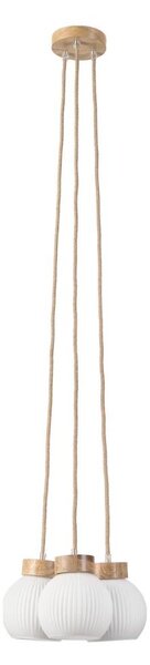 Luster na lanku LOOMIS 3xE27/15W/230V 130 cm béžová/dub