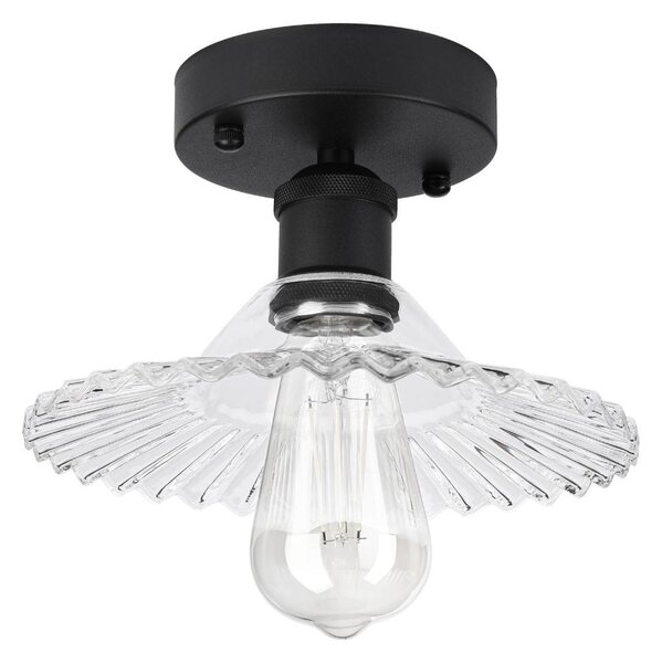 Prisadený luster TRISH 1xE27/15W/230V čierny/číry