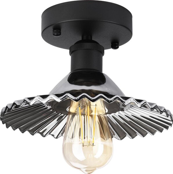 Prisadený luster TRISH 1xE27/15W/230V čierna/dymovo čierna