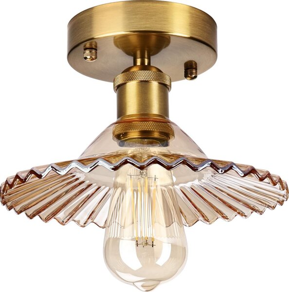 Prisadený luster TRISH 1xE27/15W/230V zlatá/dymovo-béžová