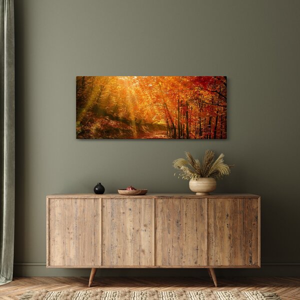 Obraz jesenného lesa (120x50 cm)