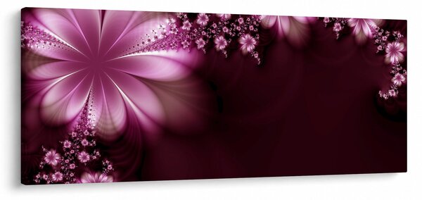 Obraz abstrakcie - kvety (120x50 cm)