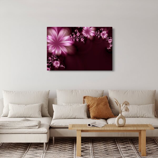 Obraz abstrakcie - kvety (90x60 cm)