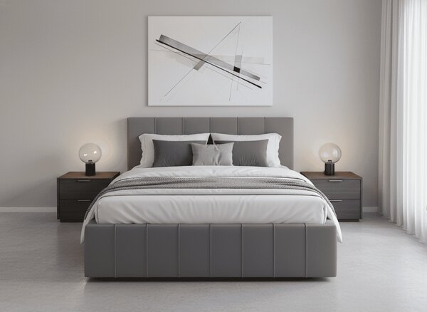 Manželská posteľ MONACO s výklopným roštom | sivá 160 x 200 cm