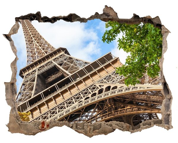 Samolepící díra nálepka Eiffelova veža v paríži