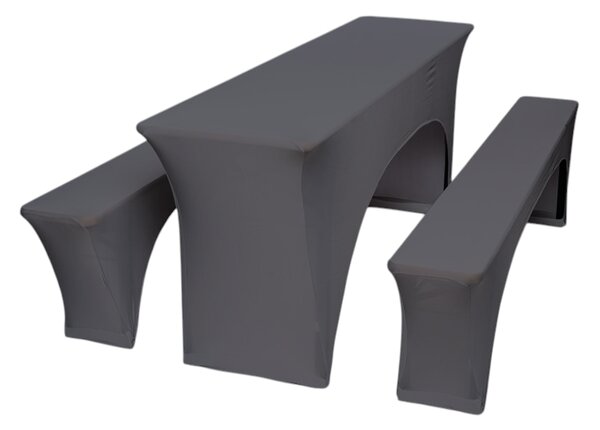 TENTino Elastický poťah STANDARD na pivný set 220x50 - 220x70 cm Farba obrusu: TMAVOŠEDÁ / ANTRACIT