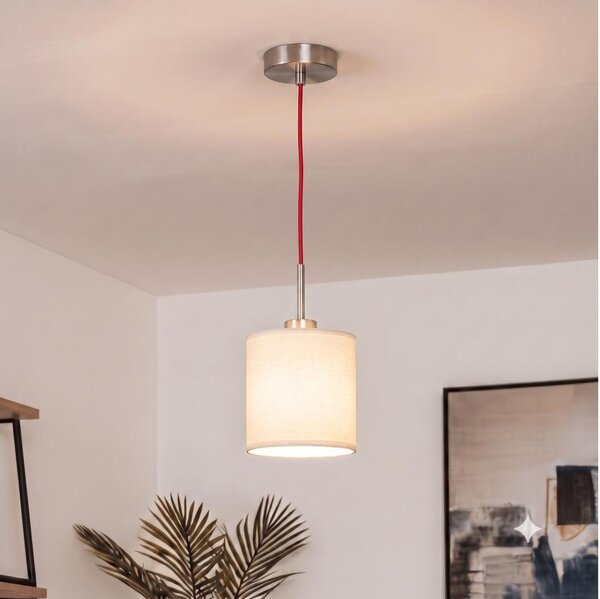 Brilagi - LED luster na lankách NUBILA 1xE27/60W/230V pr. 14 cm červená/krémová