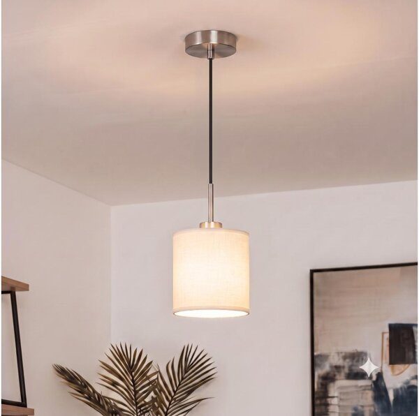 Brilagi - LED luster na lanku NUBILA 1xE27/60W/230V priemer 14 cm čierna/krémová