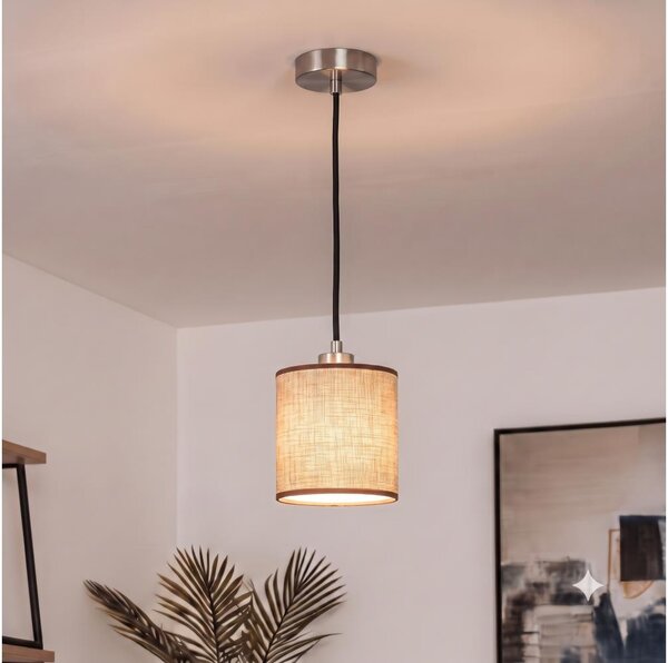 Brilagi - LED luster na lanku NUBILA 1xE27/60W/230V pr. 14 cm čierna/hnedá