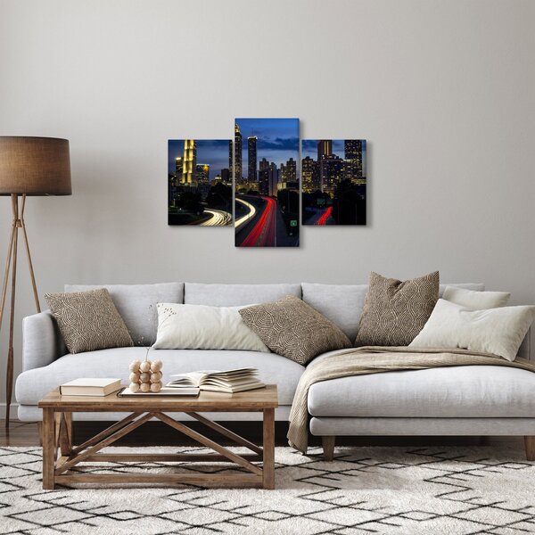 Obraz nočného mesta (90x60 cm)