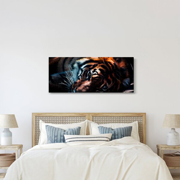 Obraz ležiaceho tigra (120x50 cm)