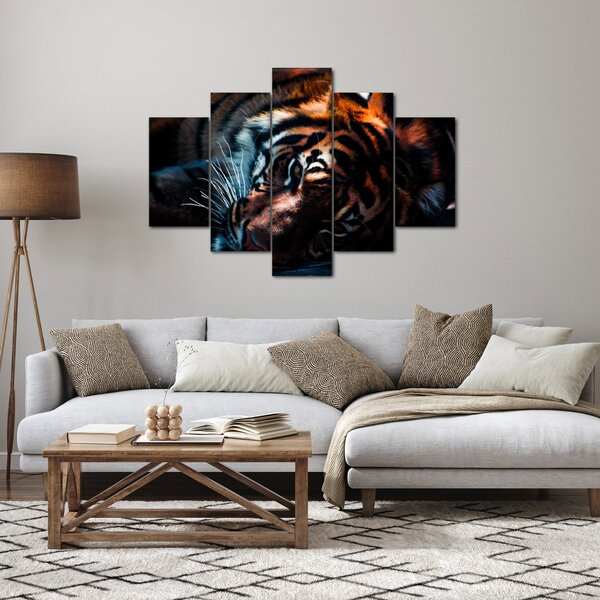 Obraz ležiaceho tigra (150x105 cm)