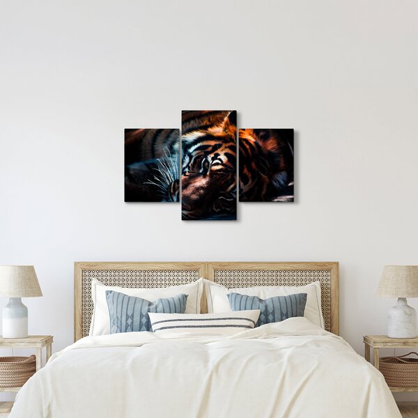 Obraz ležiaceho tigra (90x60 cm)