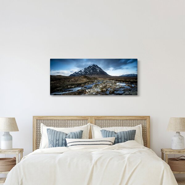 Obraz hory a rieky (120x50 cm)